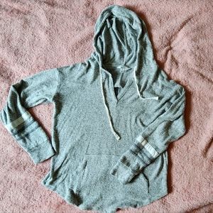 Market & Spruce hooded sweatshirt | size small | gray v neck hoodie